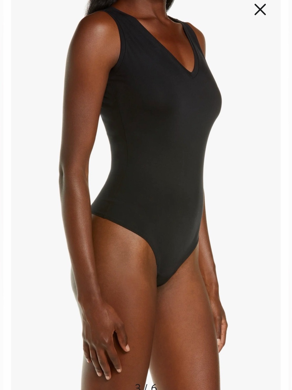 NWT SPANX Suit Yourself V-Neck Tank Bodysuit Jet Black size Small